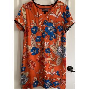 Danillo Boutique Women's Dress‎ Floral V-neck Multicolor Size 8 Lined Career